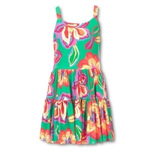 NWT GB Girls Multicolor Floral Printed Active Colorful Dress Big Girl Size XL 16